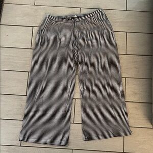 Hollister Black and White Striped Straight Leg Pants